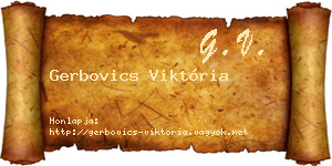 Gerbovics Viktória névjegykártya